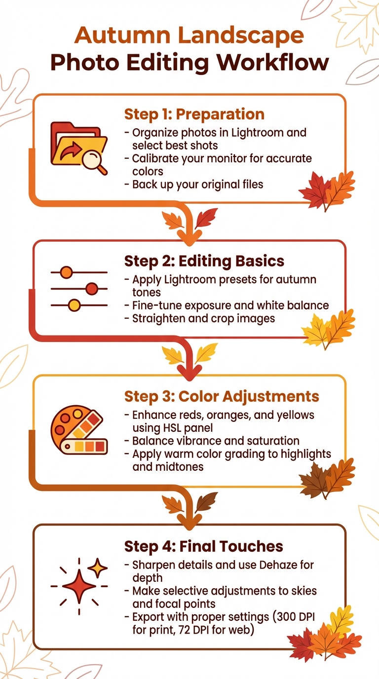 4-Step Workflow for Editing Autumn Landscape Photos in Lightroom