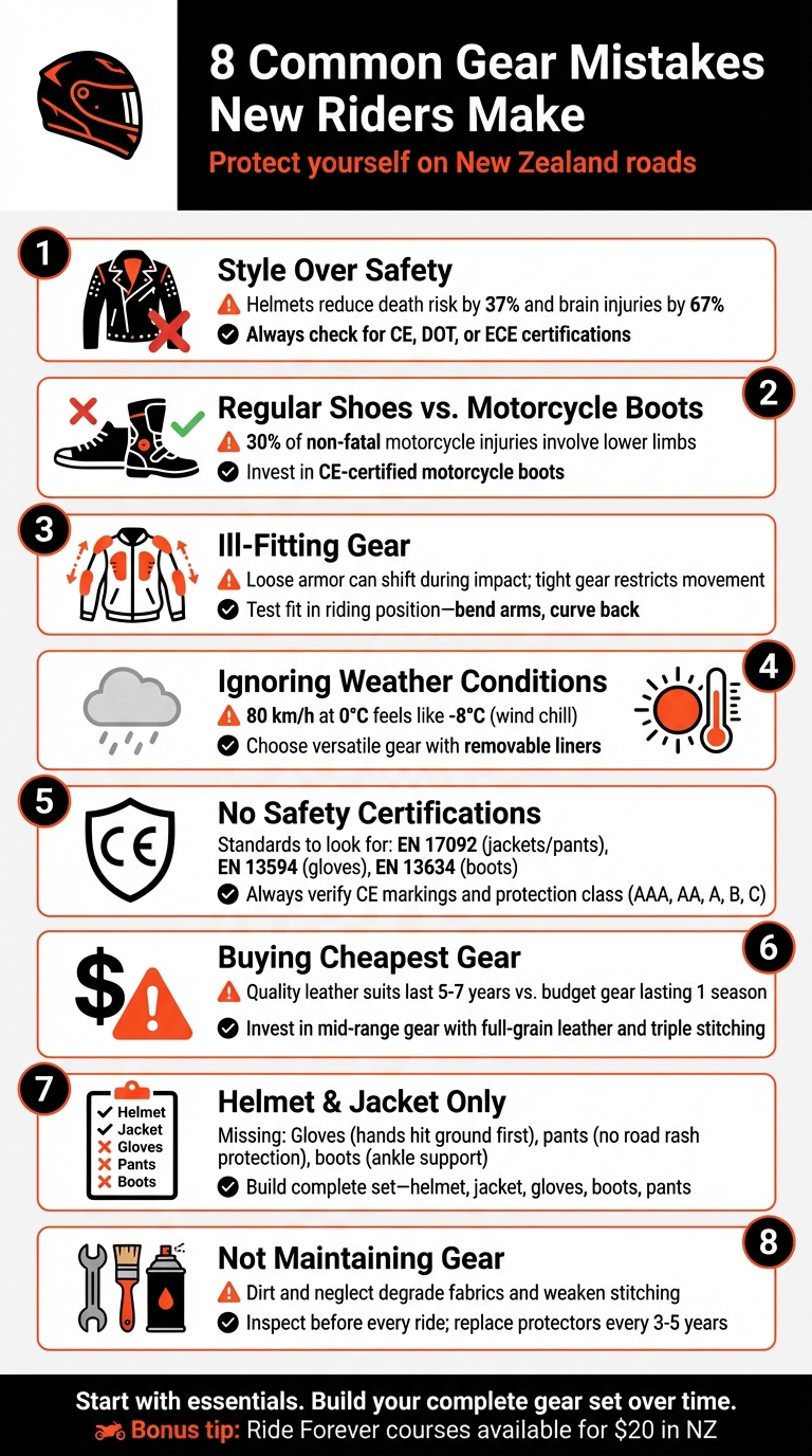 8 Common Motorcycle Gear Mistakes New Riders Make