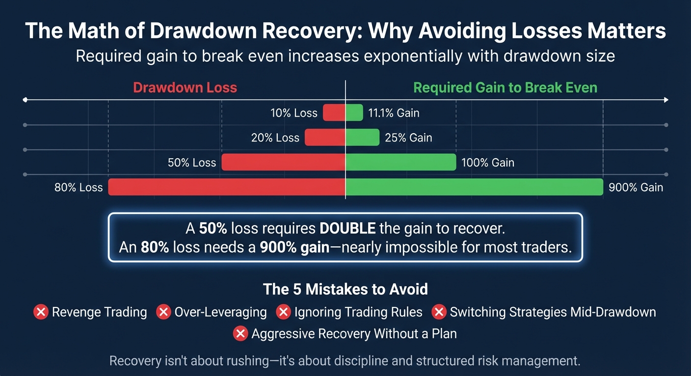 Drawdown Recovery Math: Loss vs Required Gain to Break Even