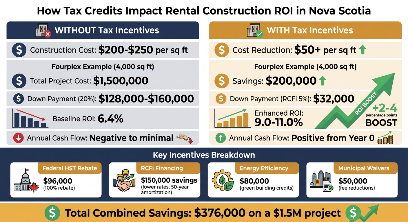 Nova Scotia Rental Construction ROI: With vs Without Tax Incentives