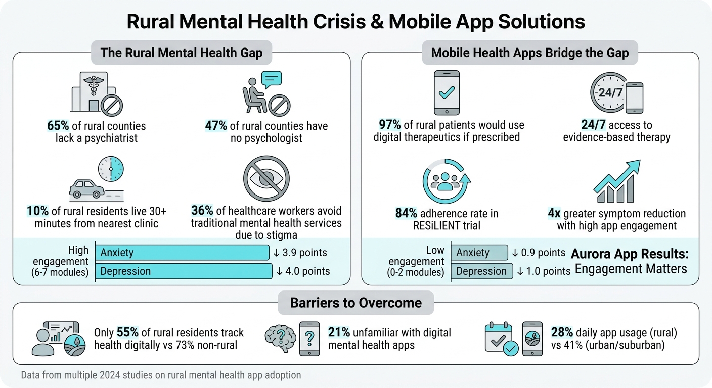 Rural Mental Health Crisis: Key Statistics and Mobile App Impact