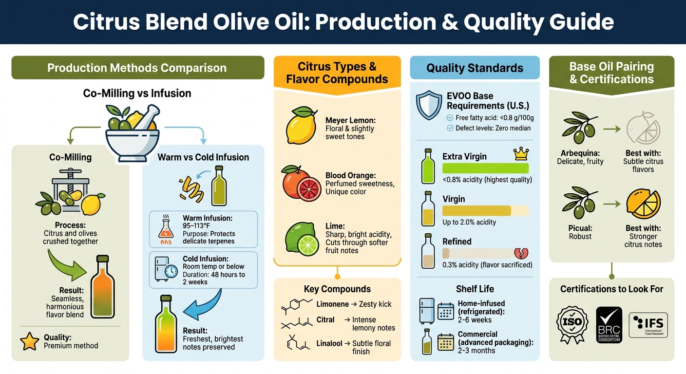 Citrus Blend Olive Oil Production Methods and Quality Comparison