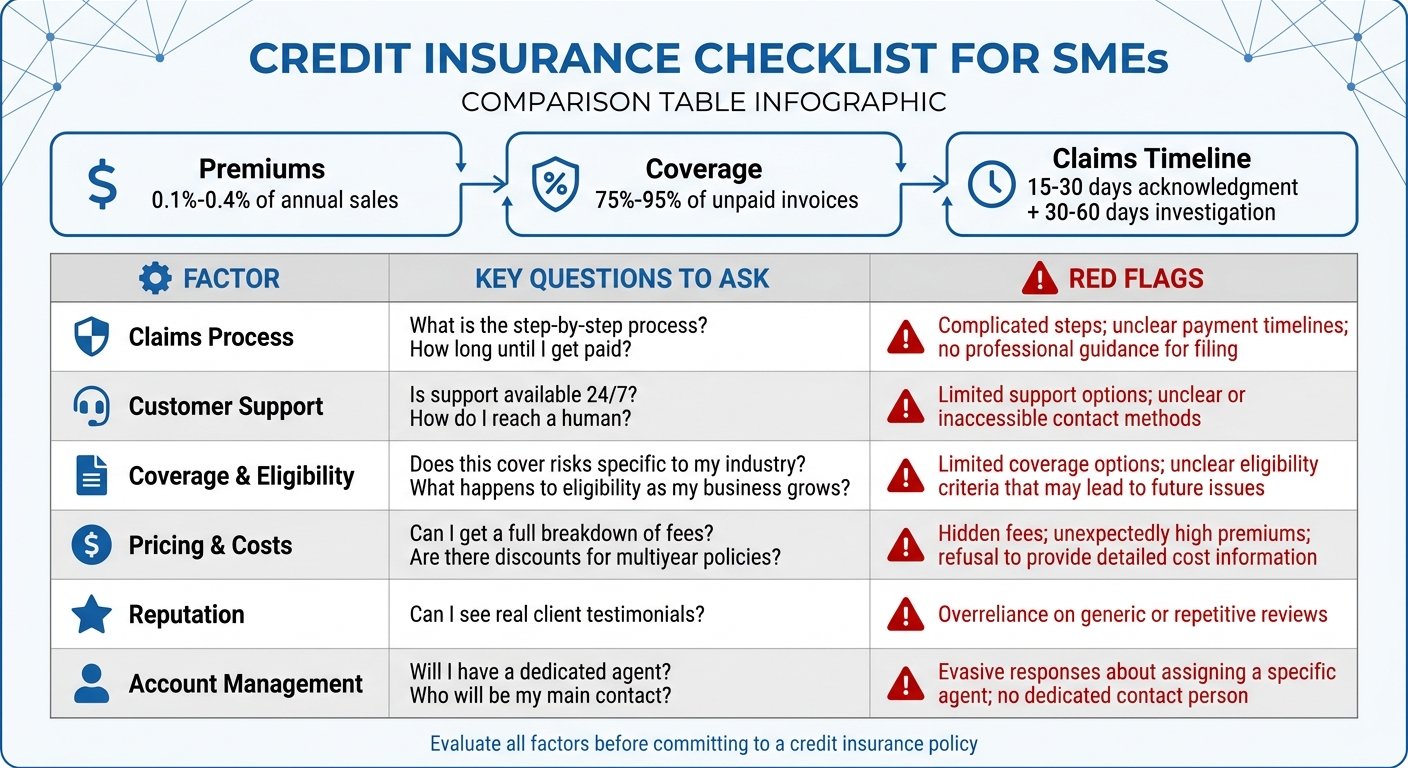 SME Credit Insurance Selection Checklist: Key Factors and Red Flags