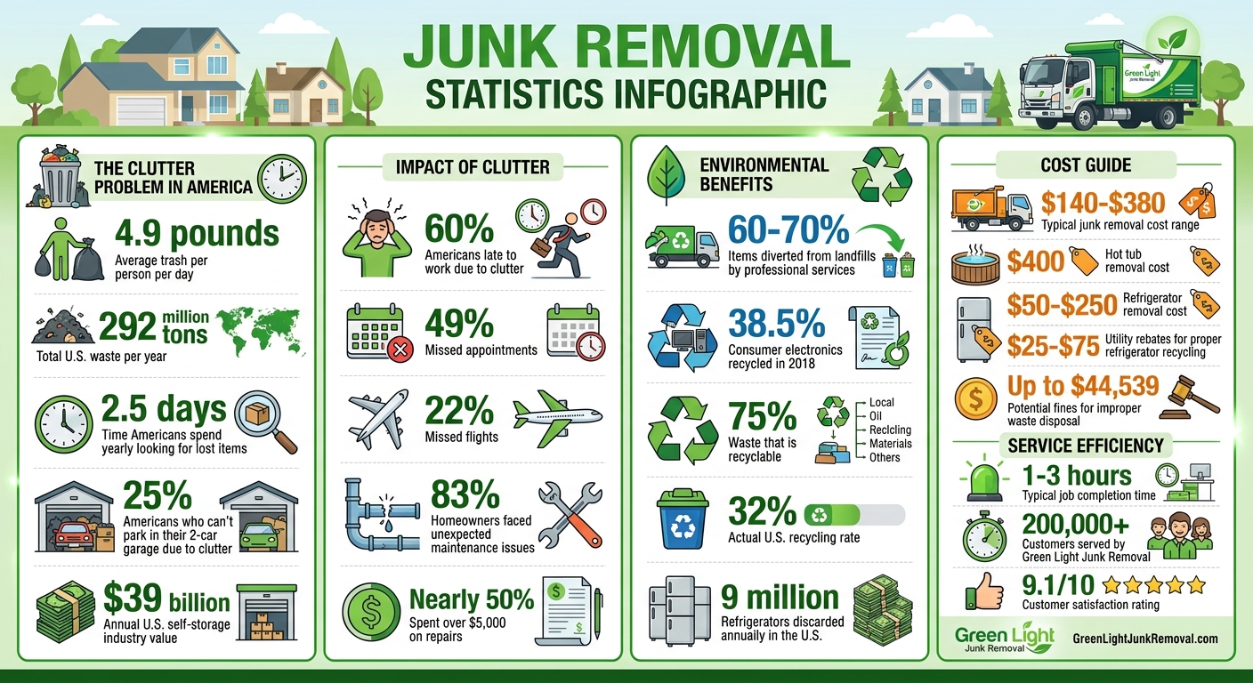 Junk Removal Statistics: Environmental Impact and Cost Guide for Homeowners