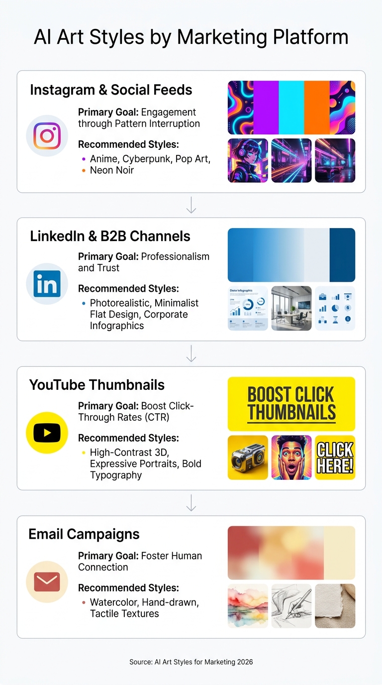 AI Art Styles by Marketing Platform: Best Practices Guide 2026