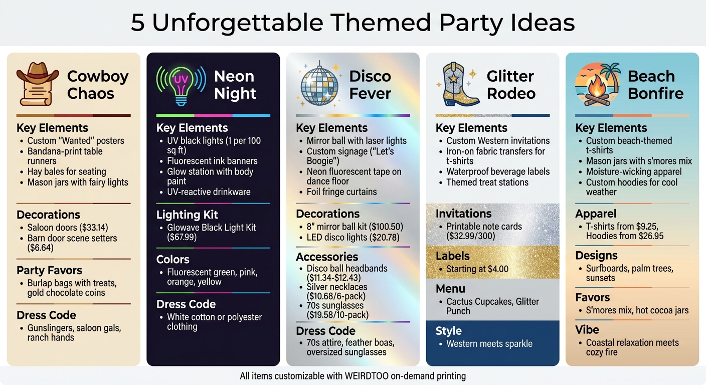 5 Themed Party Ideas Comparison Guide