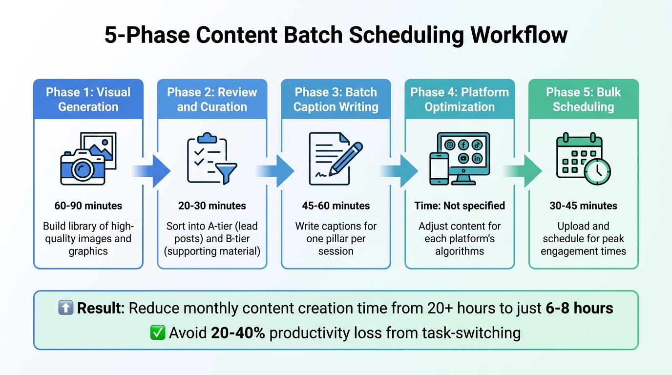 5-Phase AI Content Batch Scheduling Workflow
