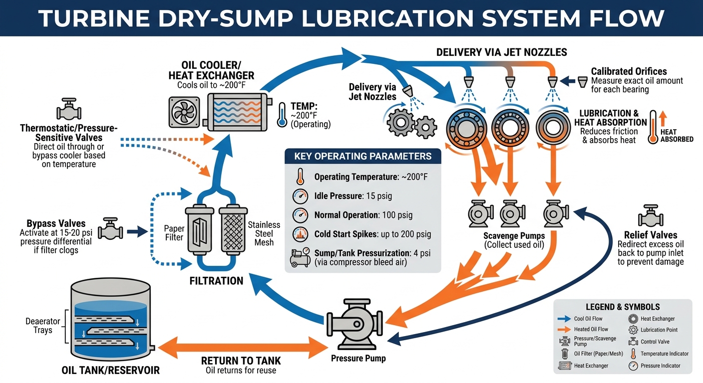 How Turbine Lubrication Systems Work: Oil Flow and Pressure Regulation Process