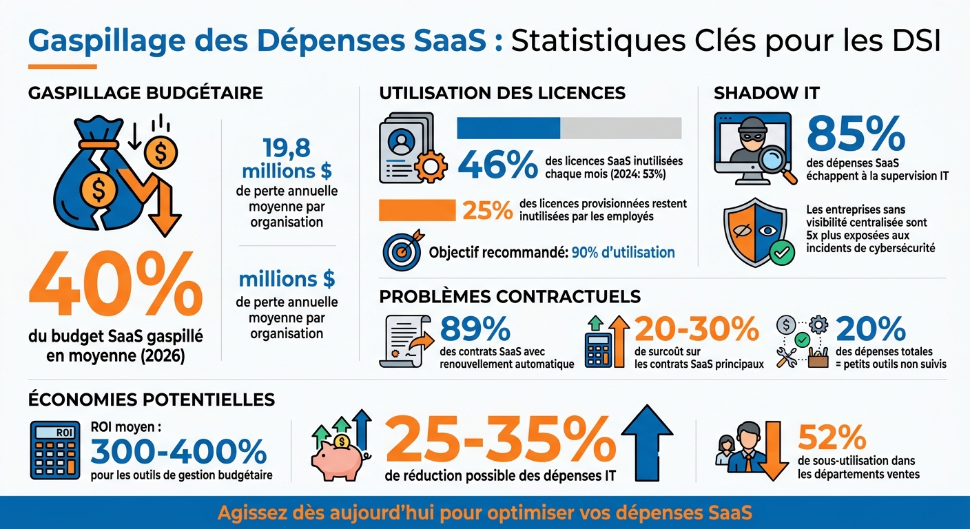 État des dépenses SaaS en entreprise : statistiques clés 2024-2026