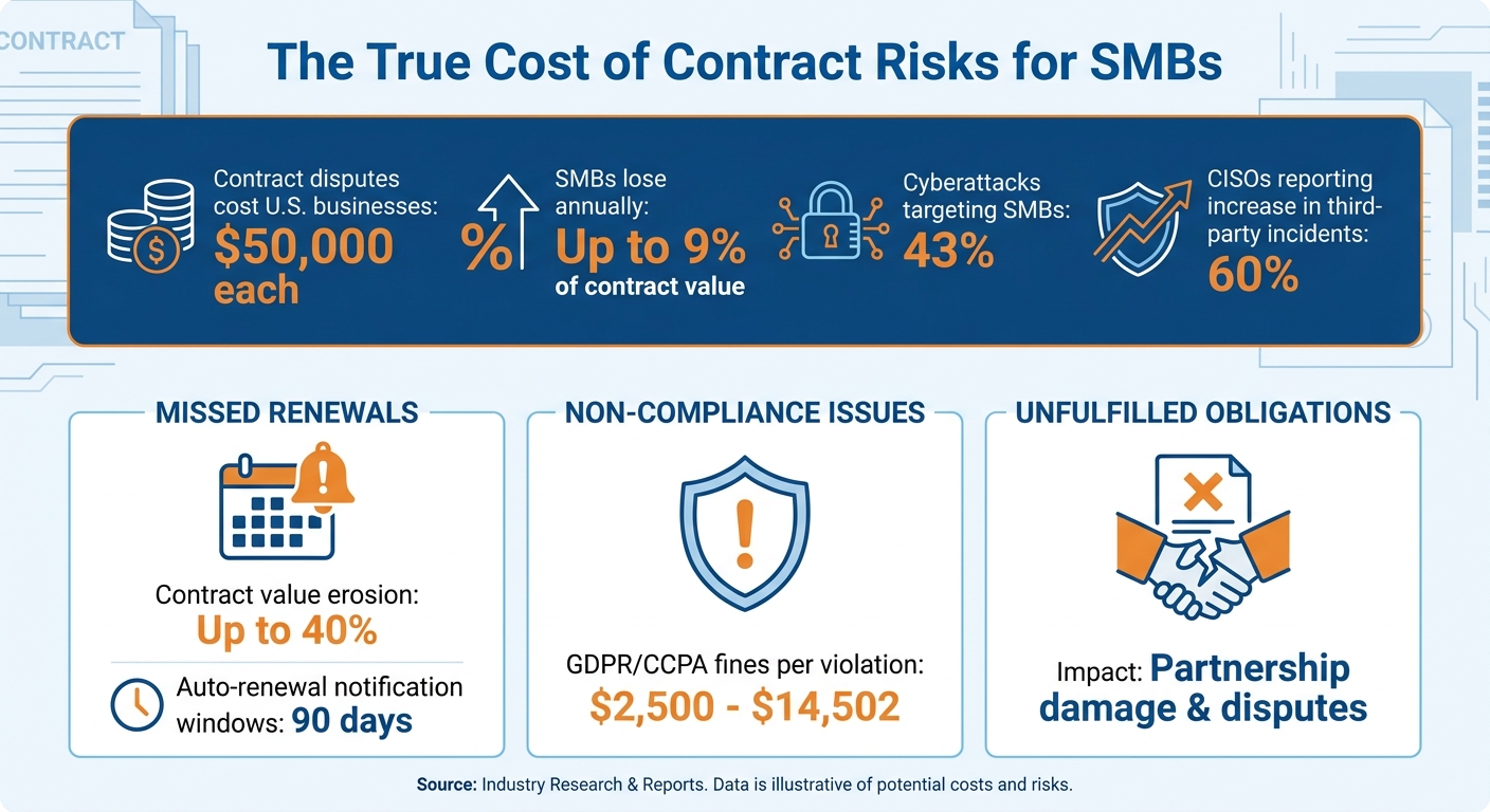 Contract Risk Statistics and Costs for SMBs