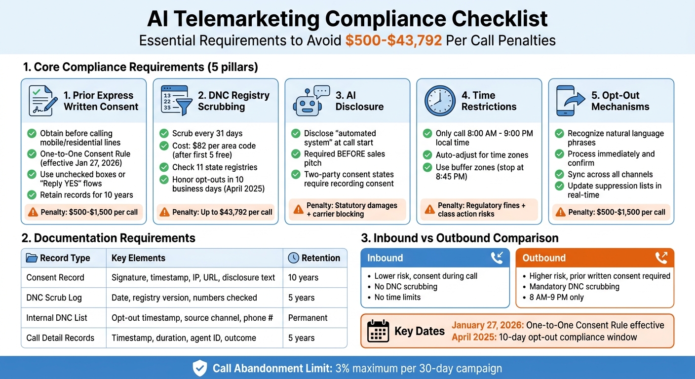 AI Telemarketing Compliance Requirements Checklist