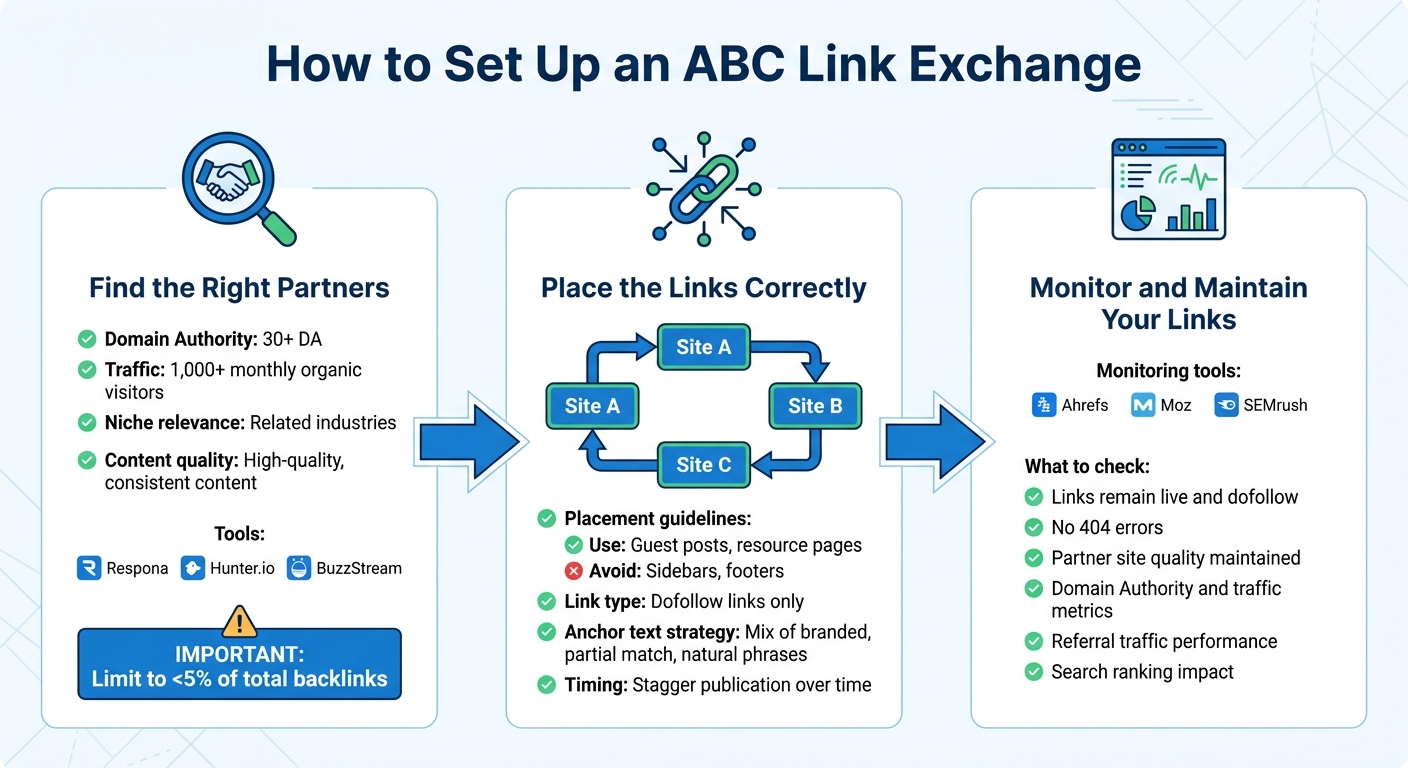 How ABC Link Exchange Works: 3-Step Setup Process