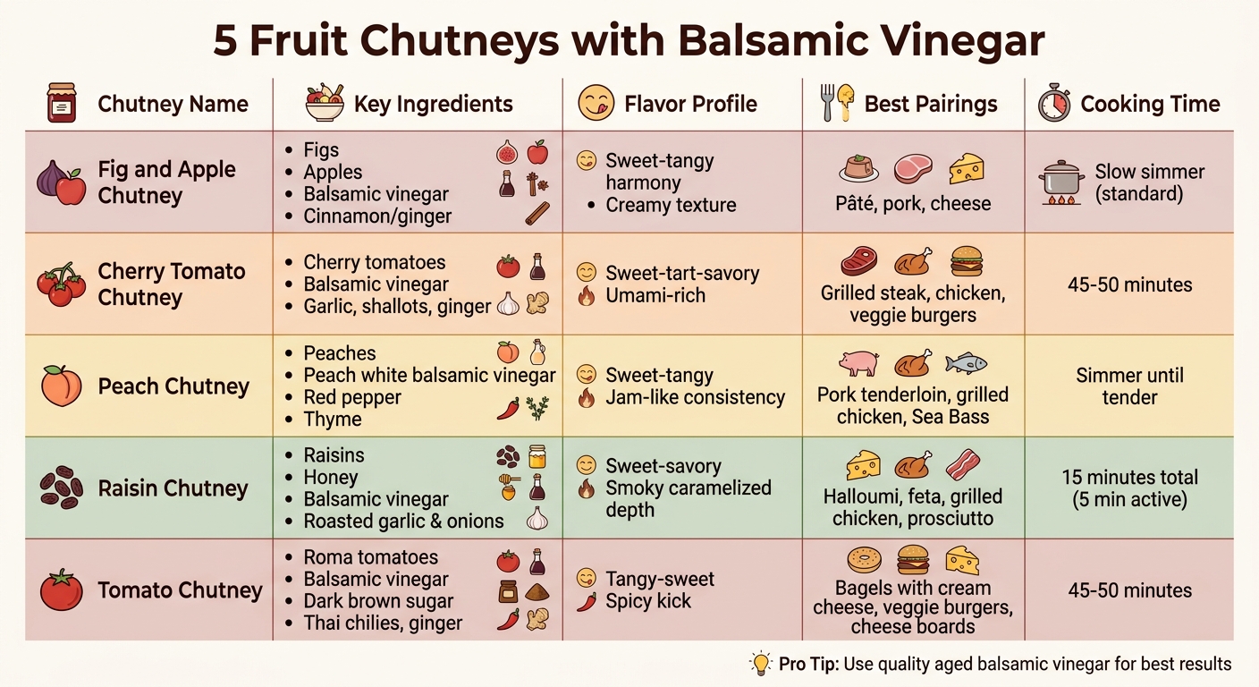 5 Balsamic Vinegar Fruit Chutneys: Ingredients, Flavors & Pairings Guide