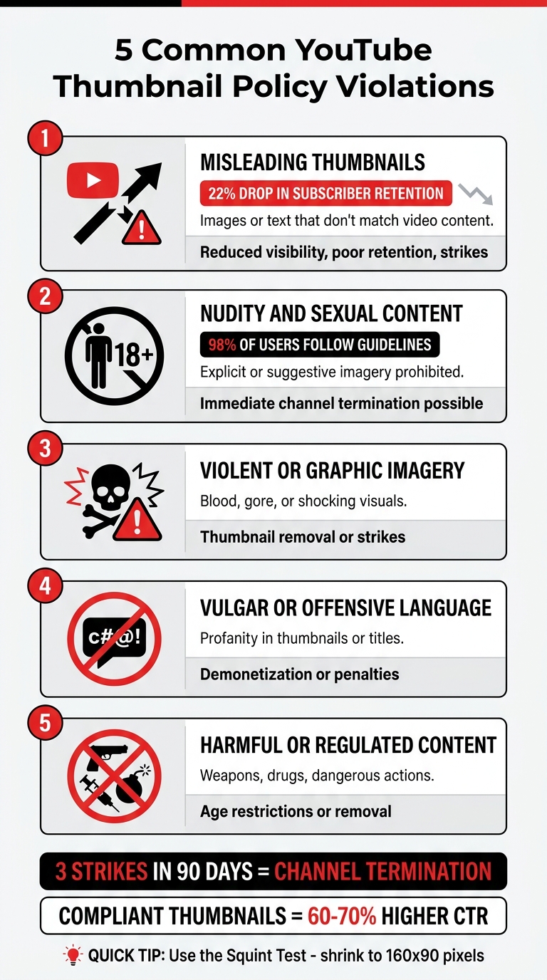 5 YouTube Thumbnail Policy Violations to Avoid