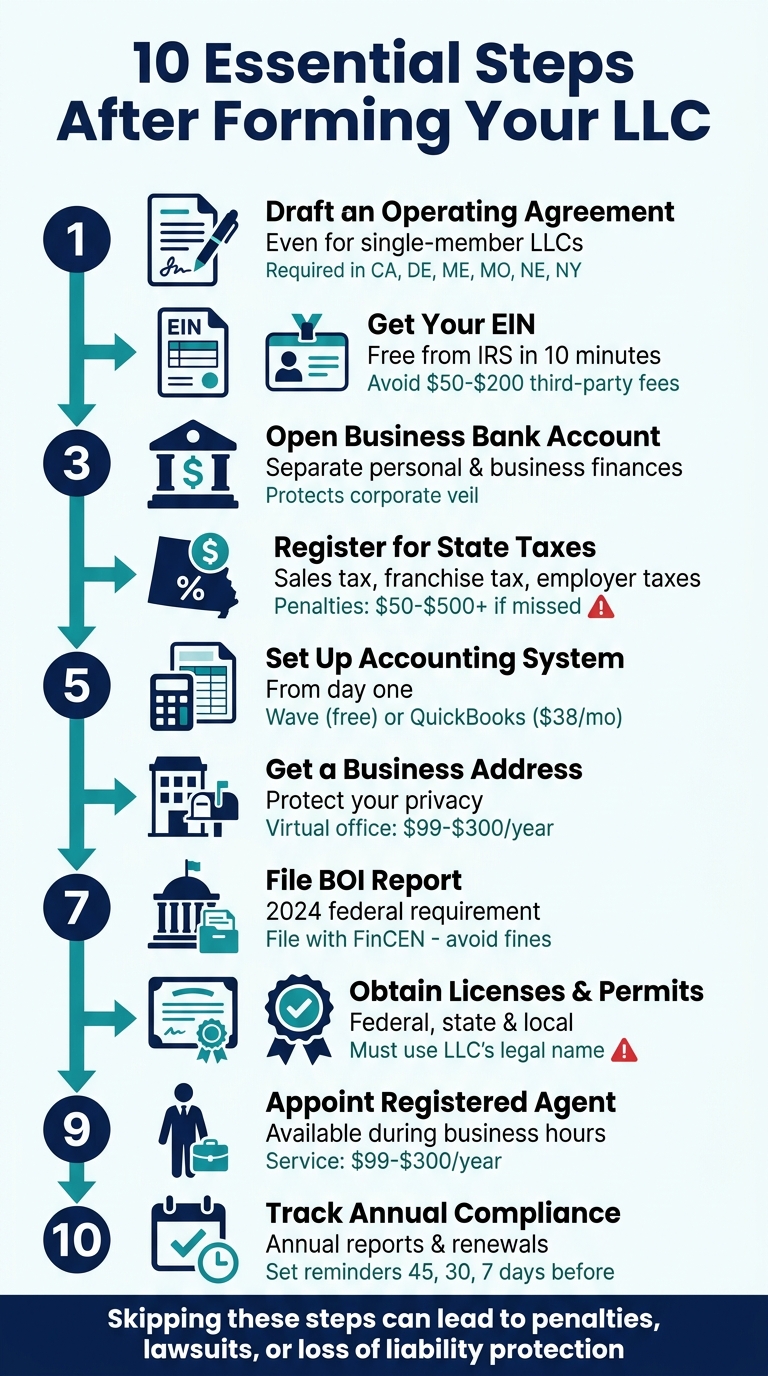 10 Essential Steps After Forming Your LLC Checklist