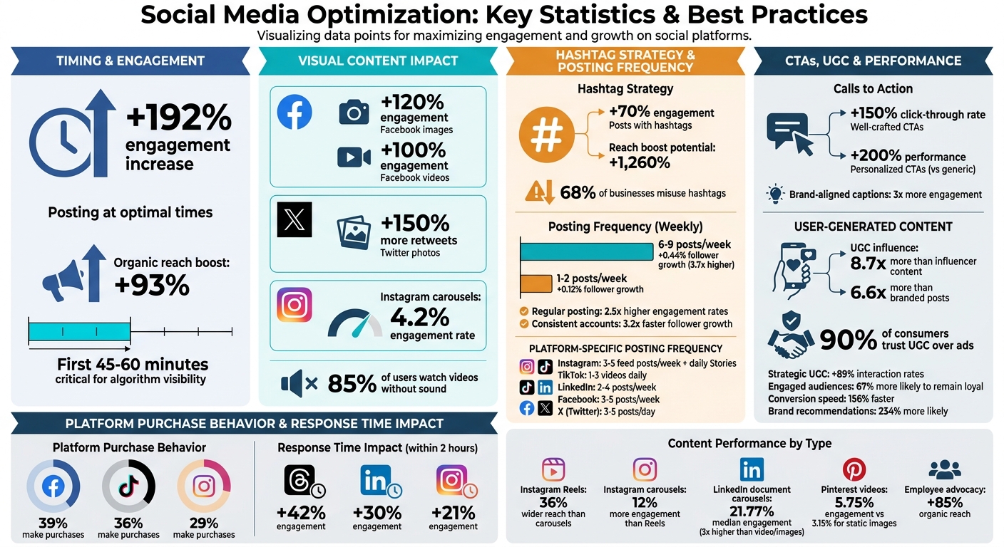 Social Media Optimization Statistics: Engagement Rates and Best Practices by Platform