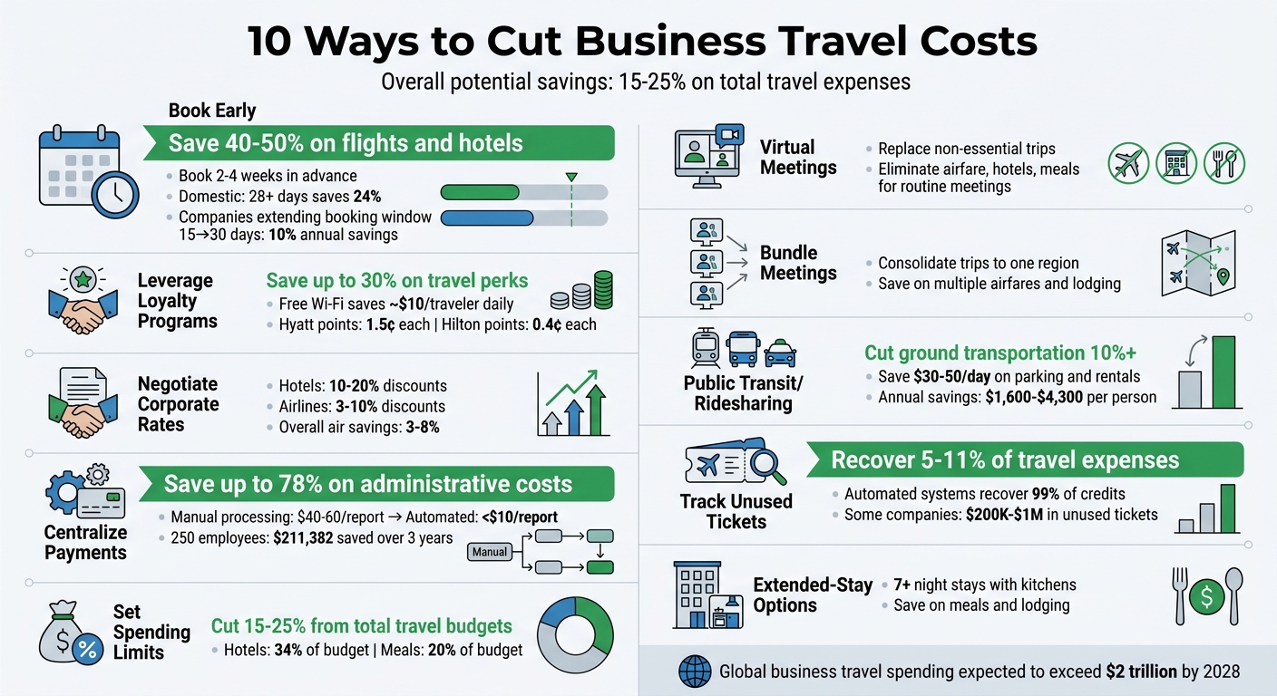 10 Business Travel Cost-Cutting Strategies with Potential Savings