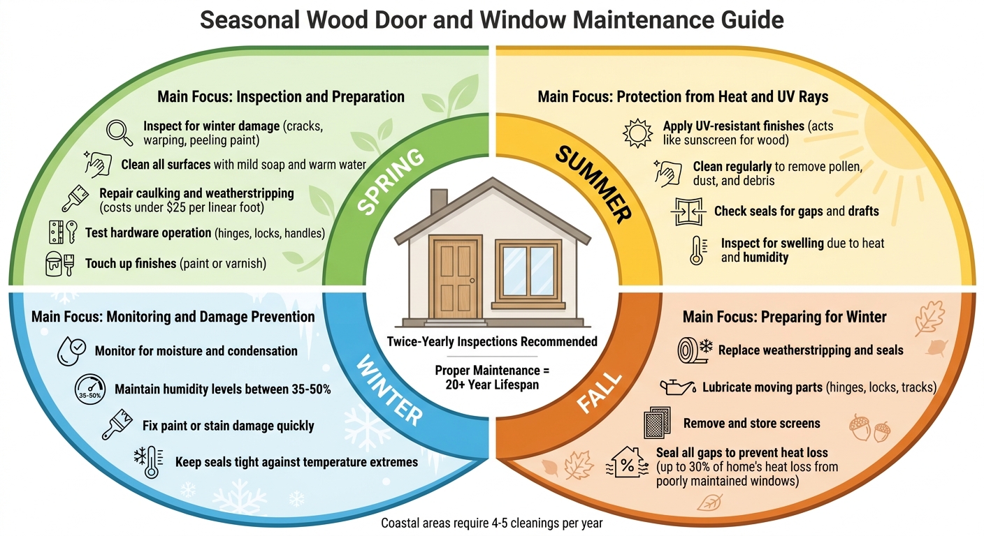 Seasonal Wood Door and Window Maintenance Guide