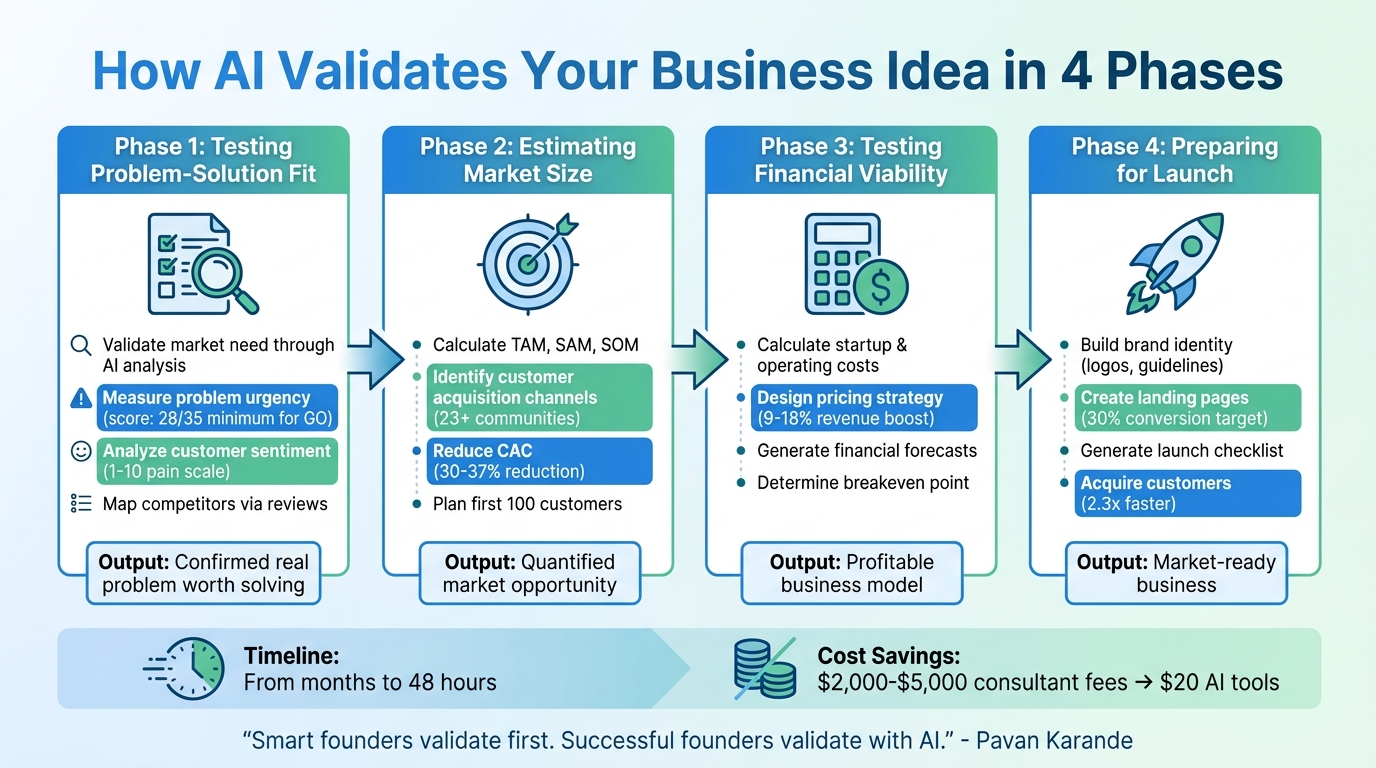 4-Phase AI Business Validation Framework: From Idea to Launch