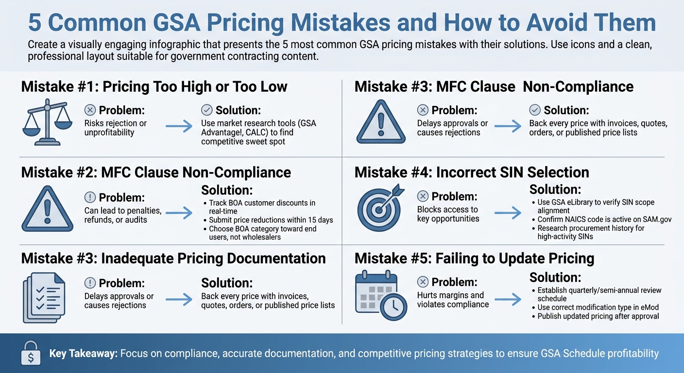 5 Common GSA Pricing Mistakes and How to Avoid Them