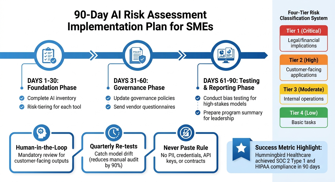AI Risk Assessment Implementation Timeline for SMEs: 90-Day Action Plan