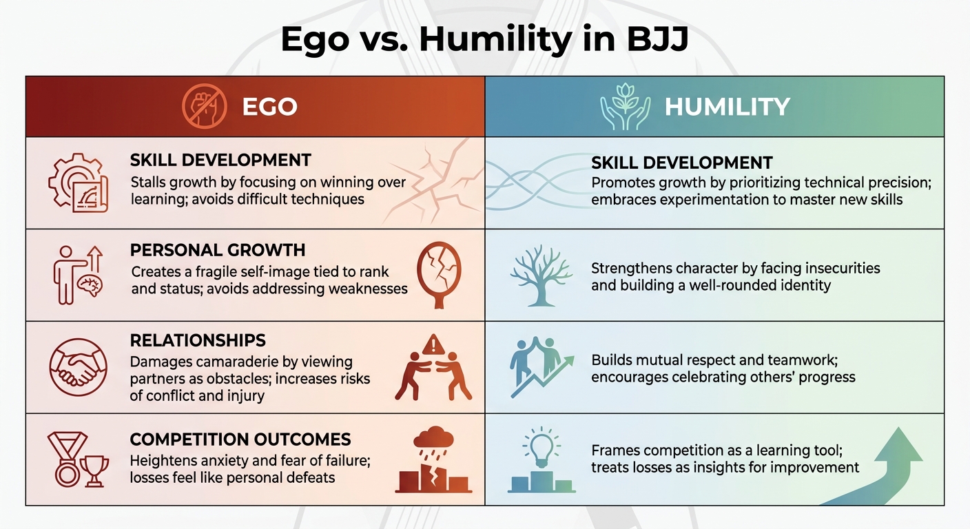 Ego vs Humility in Brazilian Jiu-Jitsu: Key Differences