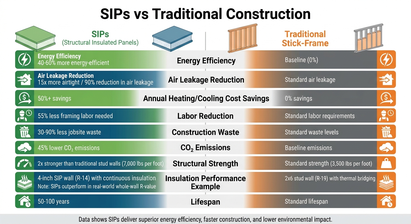 SIPs vs Traditional Construction: Energy Efficiency and Performance Comparison