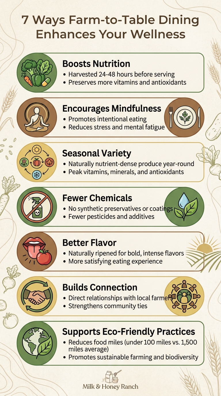 7 Ways Farm-to-Table Dining Enhances Wellness Infographic