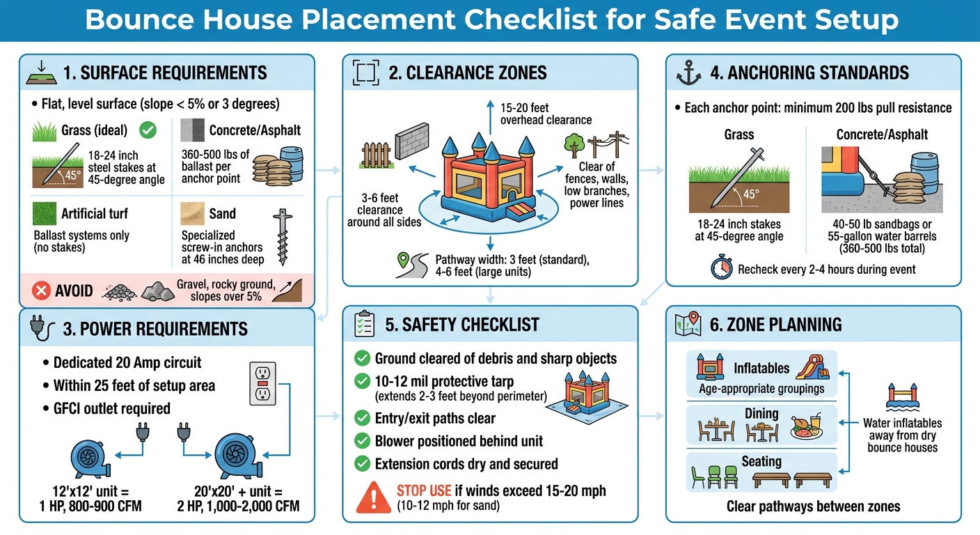 Bounce House Placement Checklist for Safe Event Setup
