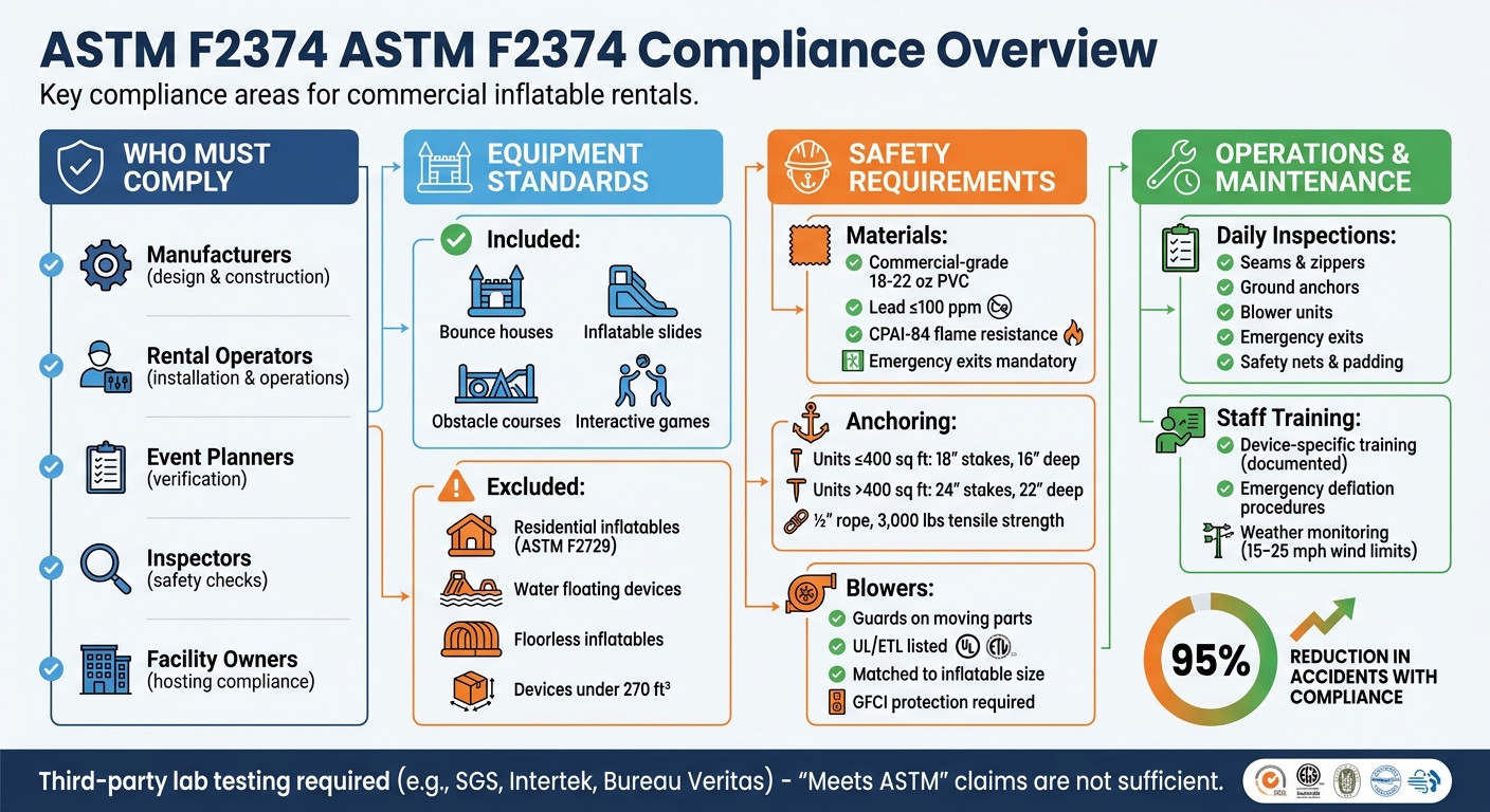 ASTM F2374 Compliance Requirements for Commercial Inflatable Rentals