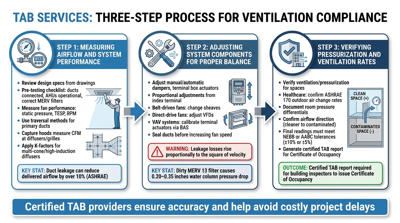 3-Step TAB Process for HVAC Ventilation Compliance