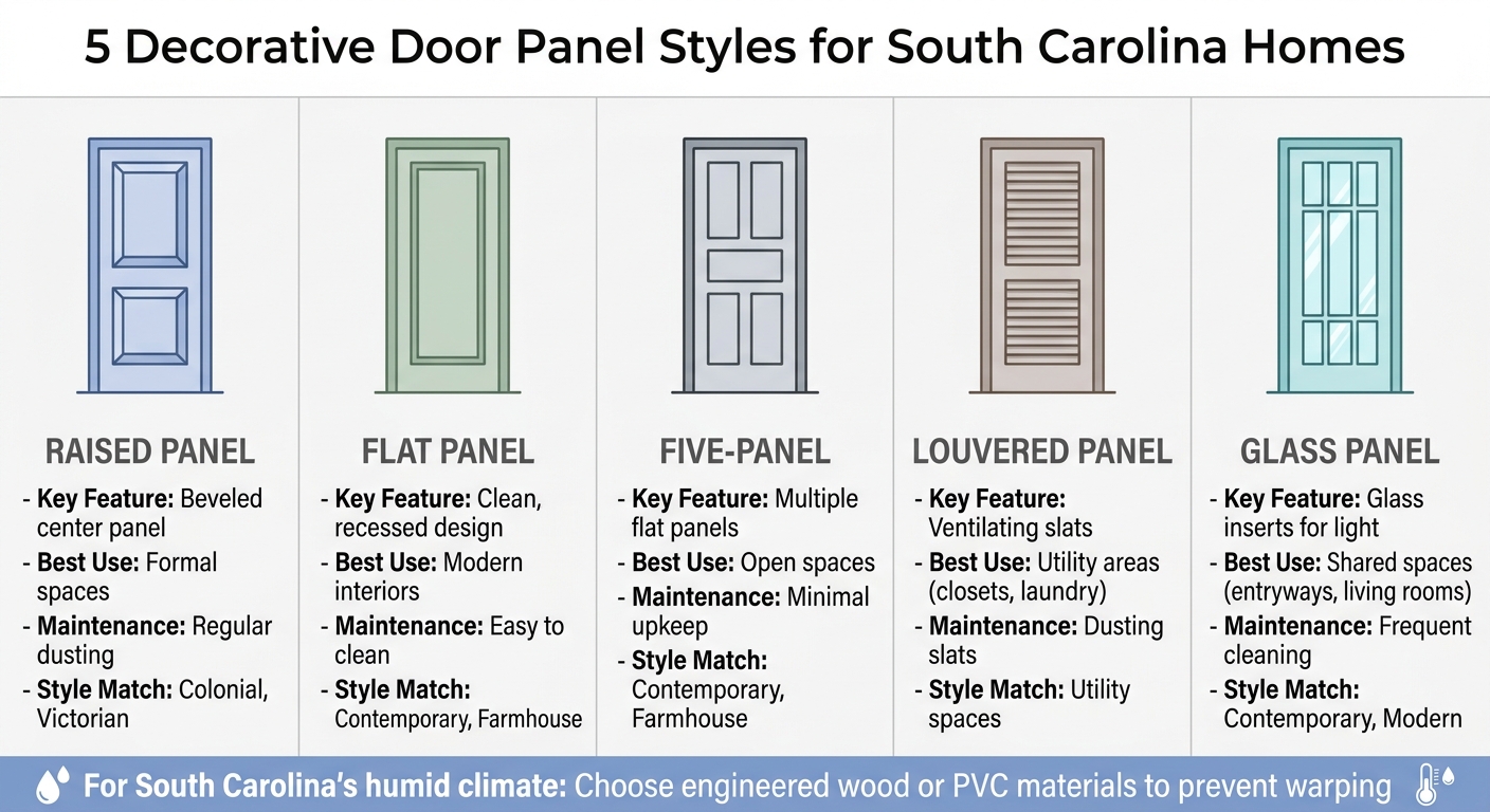 5 Door Panel Styles Comparison Chart: Features, Uses, and Maintenance