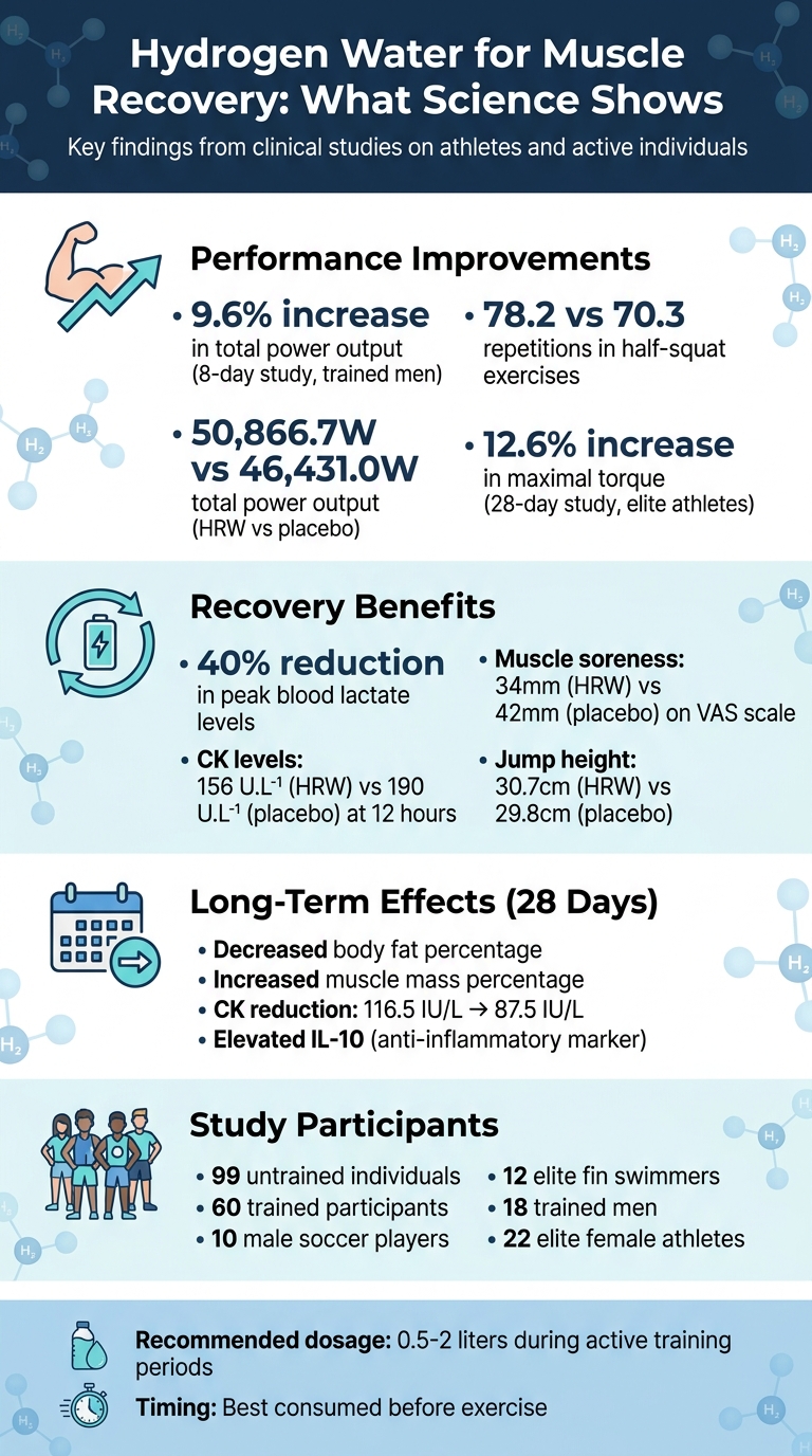 Hydrogen Water Benefits for Muscle Recovery: Key Research Findings