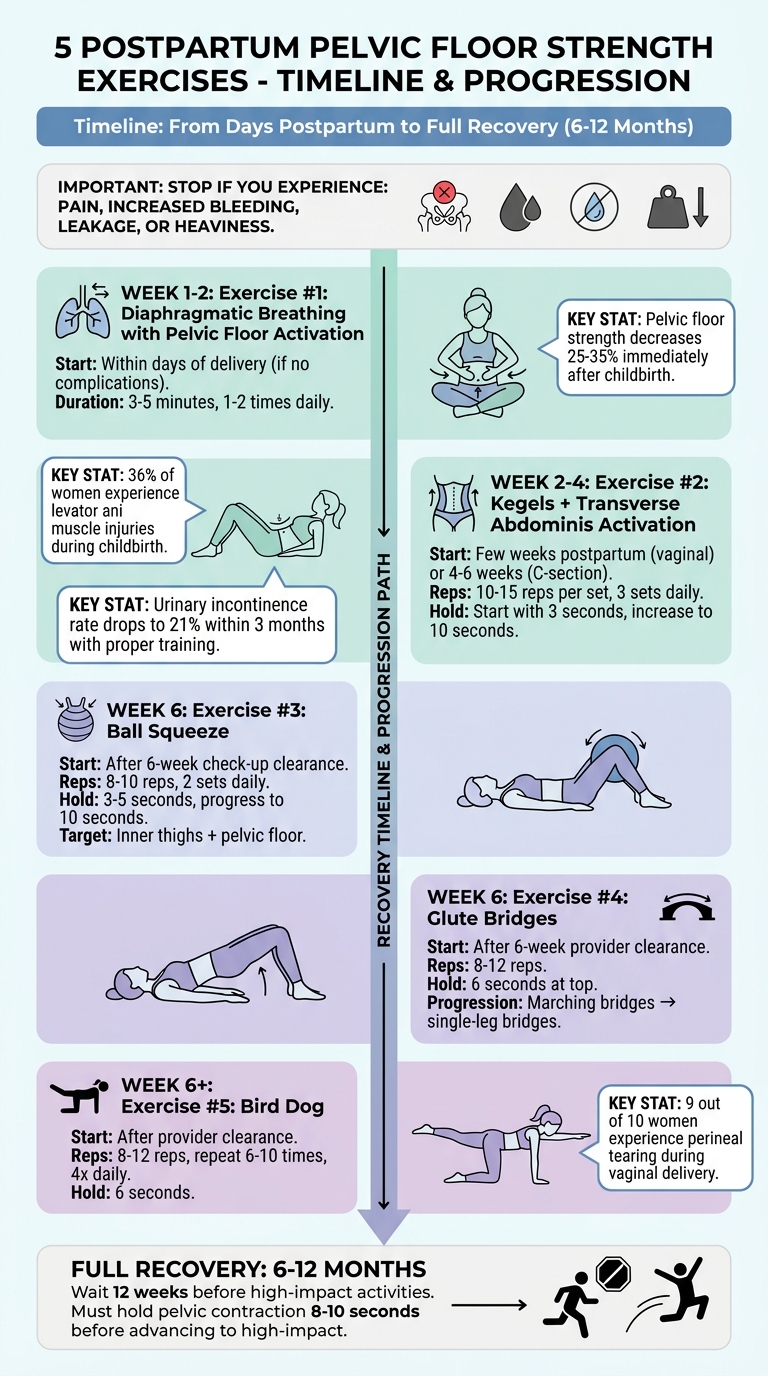 5 Postpartum Pelvic Floor Exercises Timeline and Progression Guide