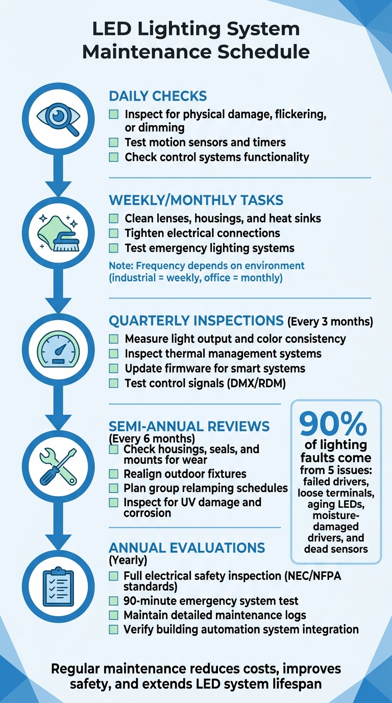 Checklist for LED Lighting System Maintenance – E3