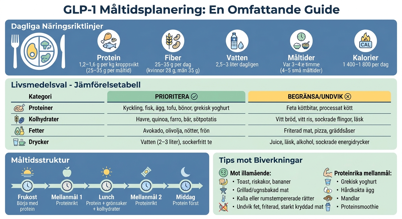 GLP-1 Måltidsplanering: Näringsriktlinjer och Livsmedelsval