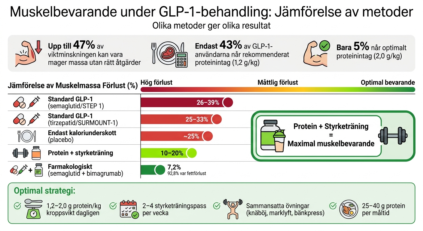 Muskelförlust vid GLP-1-behandling: Jämförelse av olika metoder