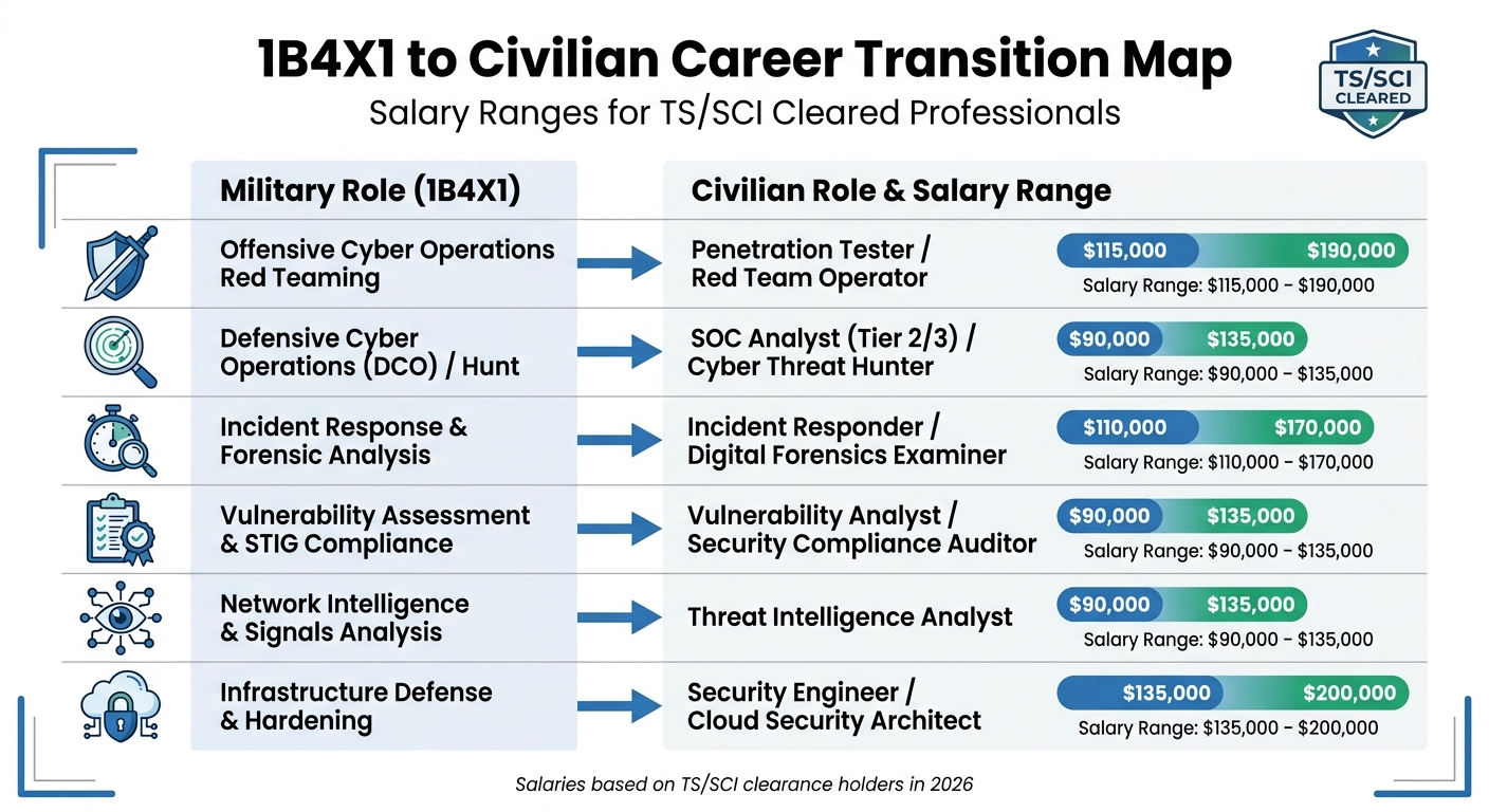 1B4X1 Military to Civilian Cybersecurity Career Transition Guide