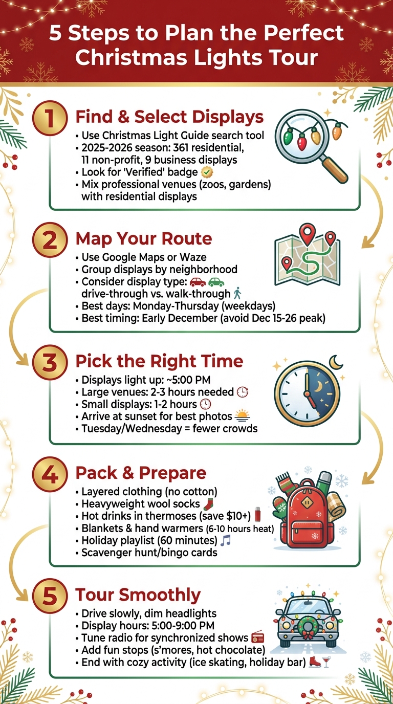 5-Step Guide to Planning the Perfect Christmas Lights Tour