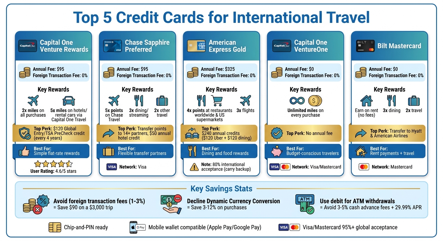 Best Credit Cards for International Travel: Fee and Rewards Comparison