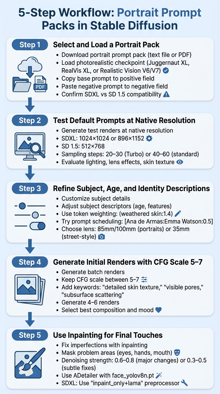 5-Step Workflow for Creating Photorealistic Portraits in Stable Diffusion