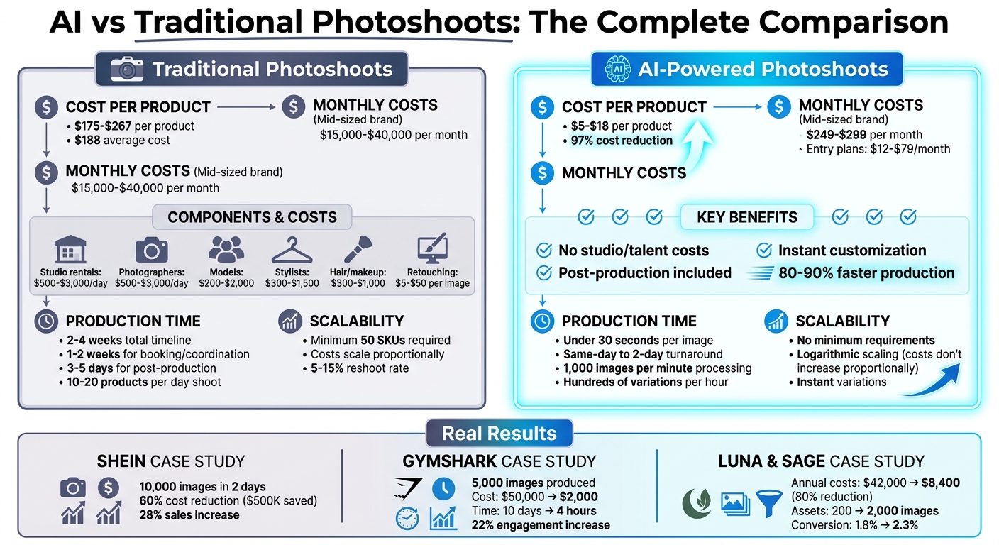 Traditional vs AI-Powered Photoshoots: Cost, Time and Efficiency Comparison