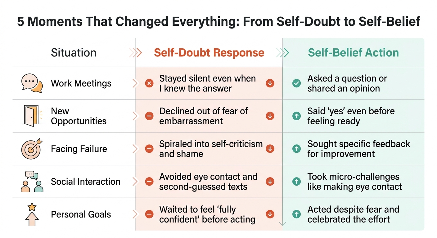 Self-Doubt vs Self-Belief: 5 Key Behavioral Shifts