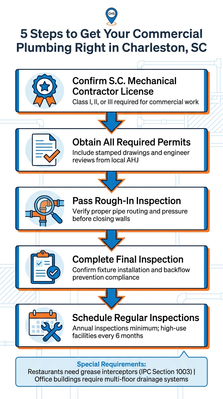 5-Step Guide to Successful Commercial Plumbing Projects in Charleston SC