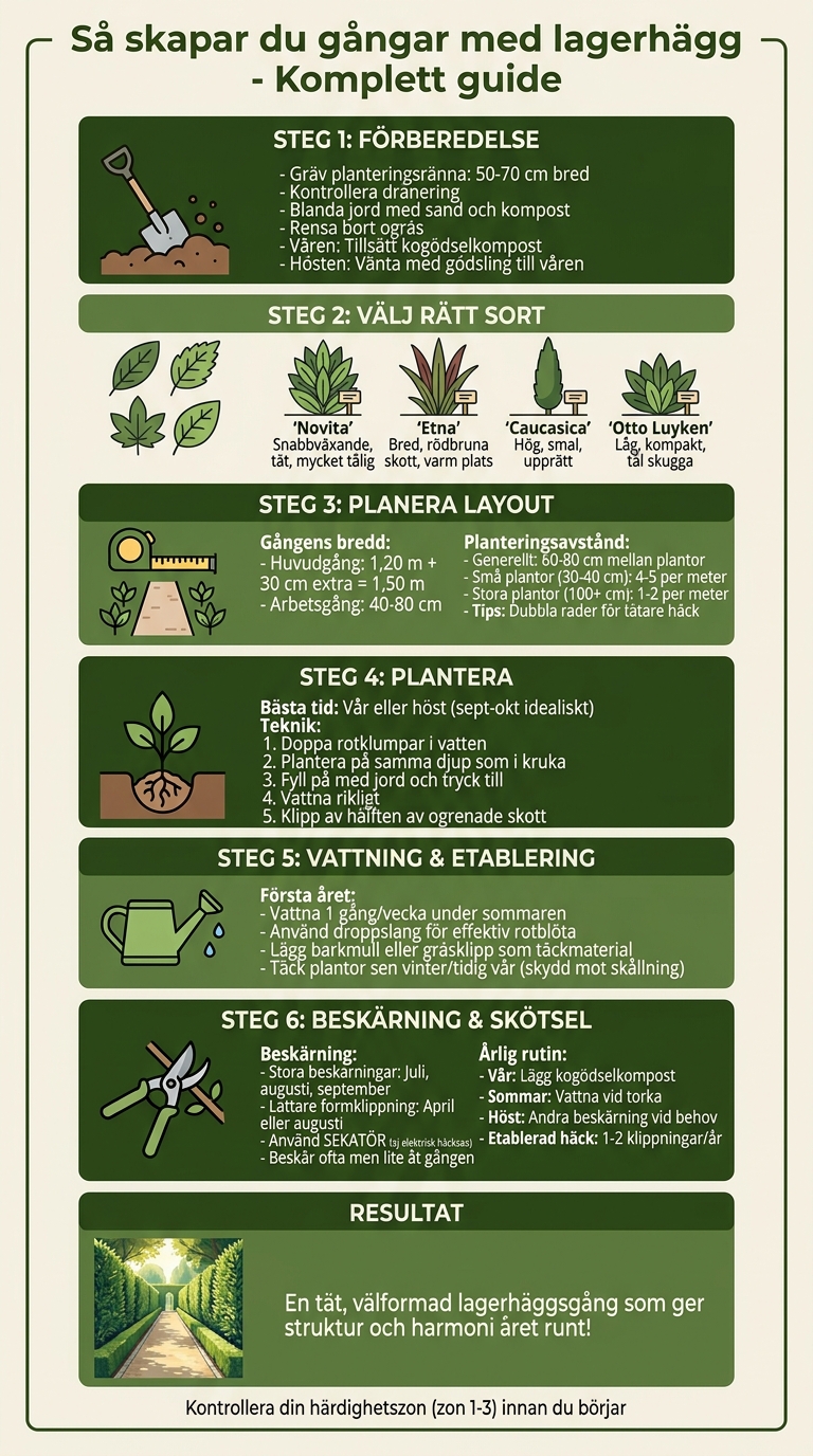 Steg-för-steg guide för att skapa gångar med lagerhägg