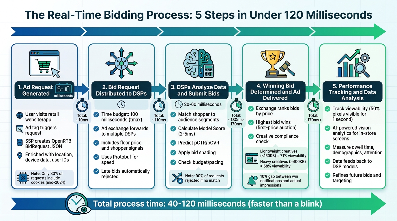 Real-Time Bidding Process: 5 Steps in Under 120 Milliseconds