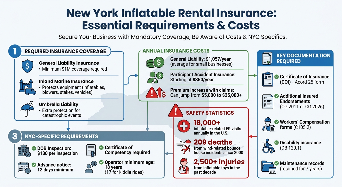 New York Inflatable Rental Insurance Requirements and Costs Overview