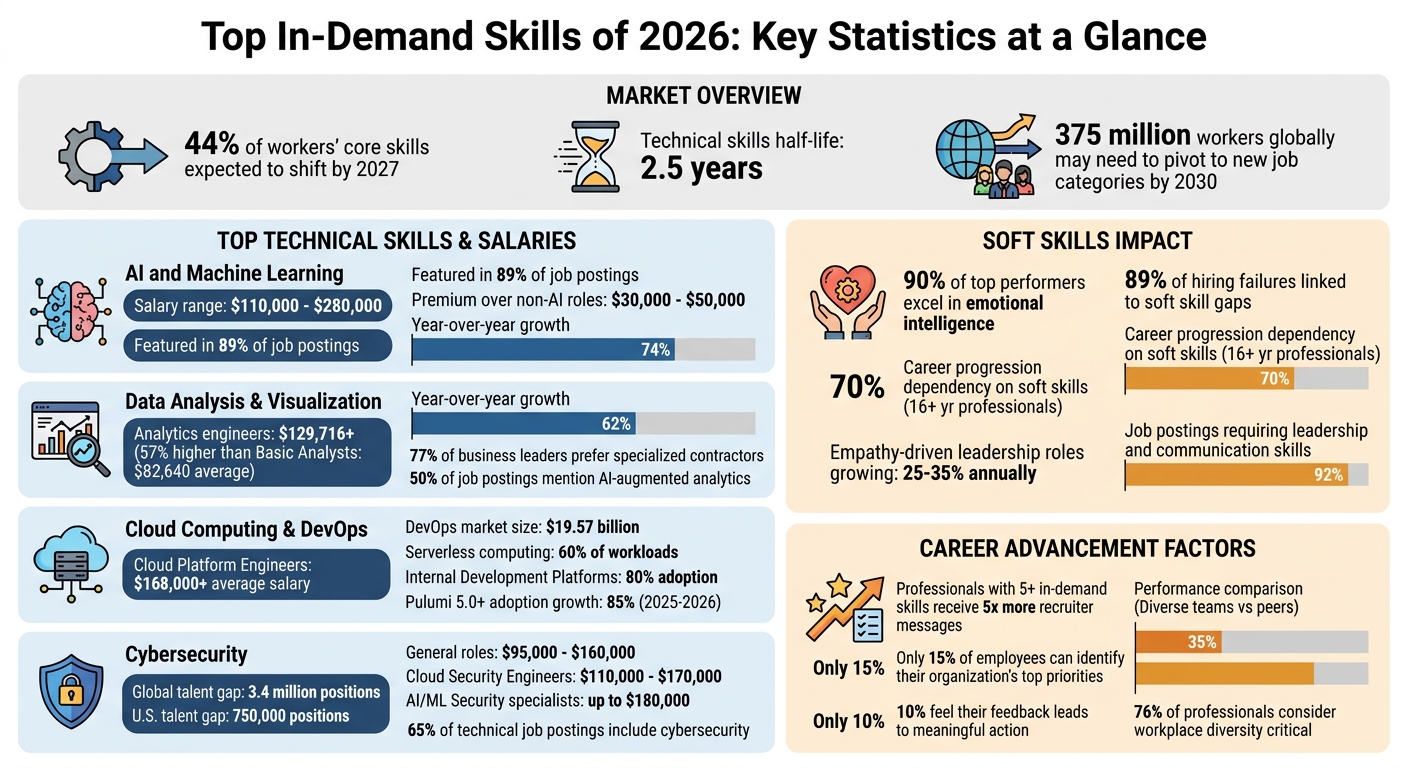 Top In-Demand Skills 2026: Salary Comparison and Market Growth Statistics