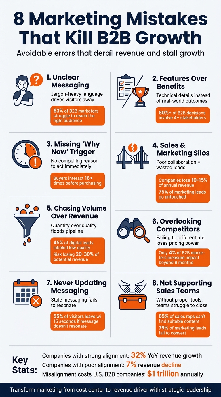 8 B2B Marketing Mistakes That Kill Revenue Growth
