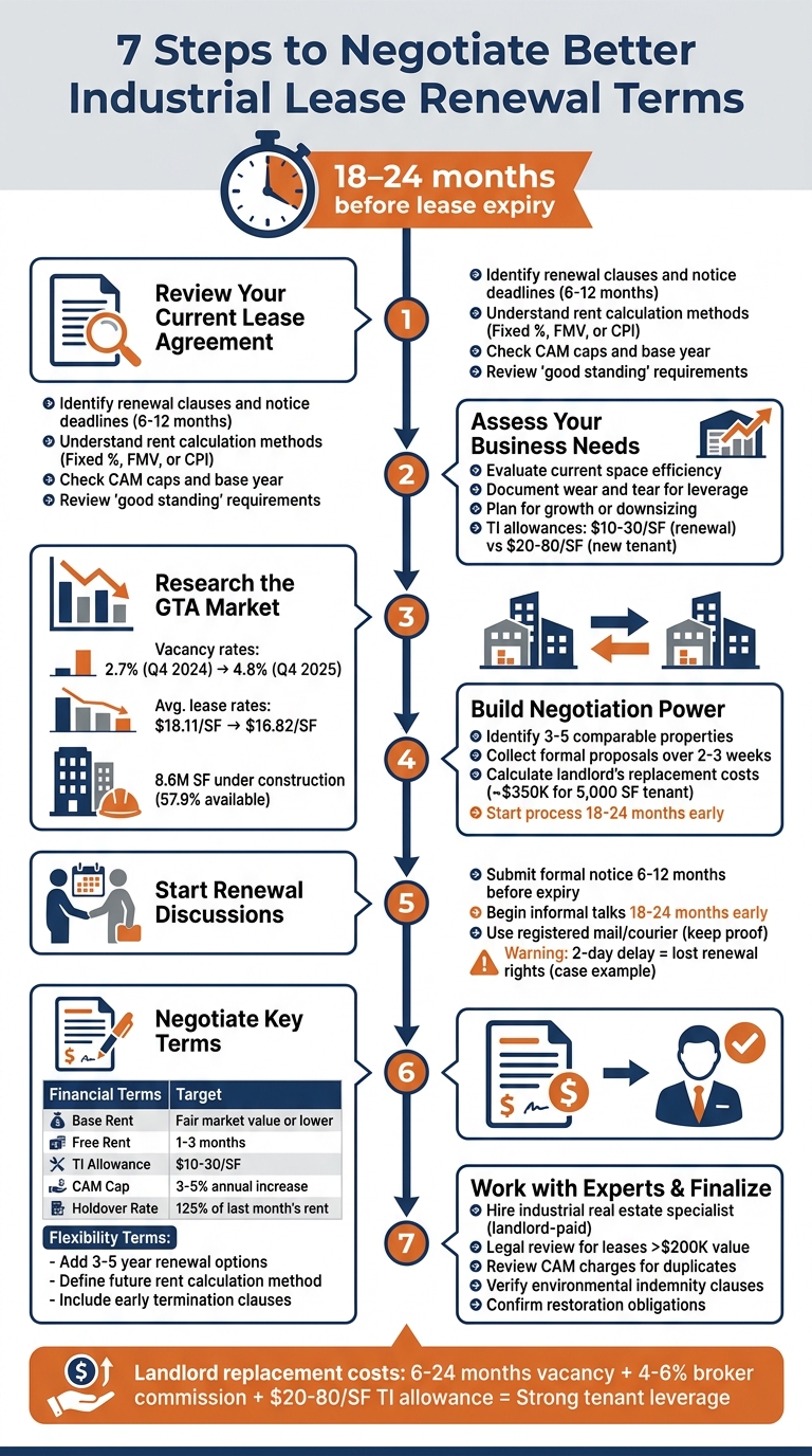 7-Step Industrial Lease Renewal Negotiation Process